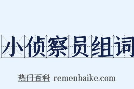 小侦察员组词是什么意思的图片